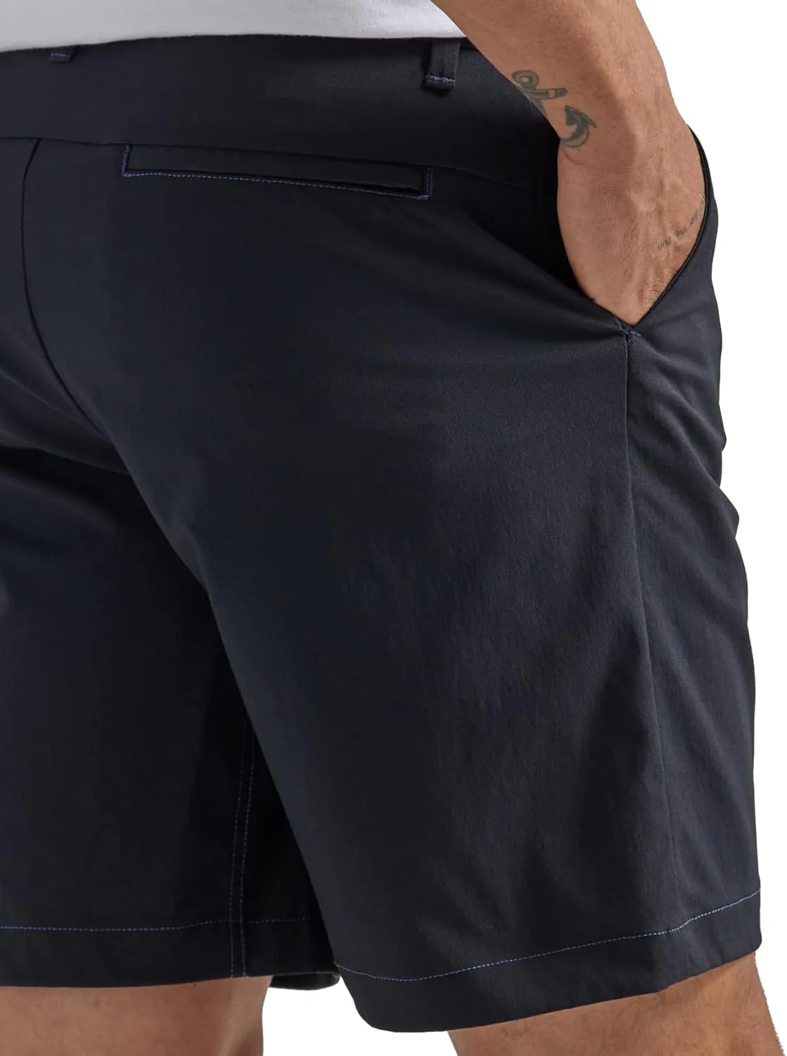 Lee Men's Extreme Motion Regular Fit Synthetic Flat Front Short