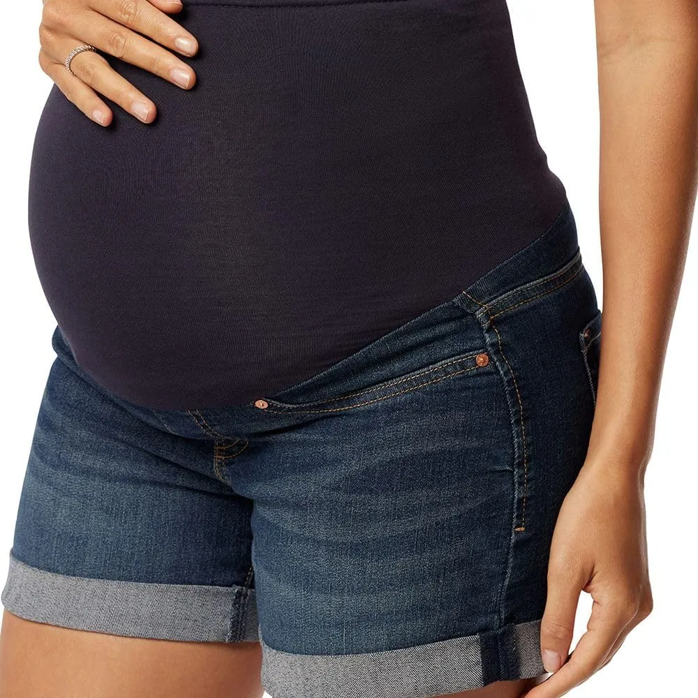 Levi Strauss Signature Gold Women's Maternity Mid-Rise Shortie Shorts