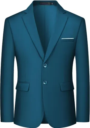 MAGE MALE Mens Slim Fit Suit Jacket 2 Button Blazer Dress Business Wedding Party Jacket