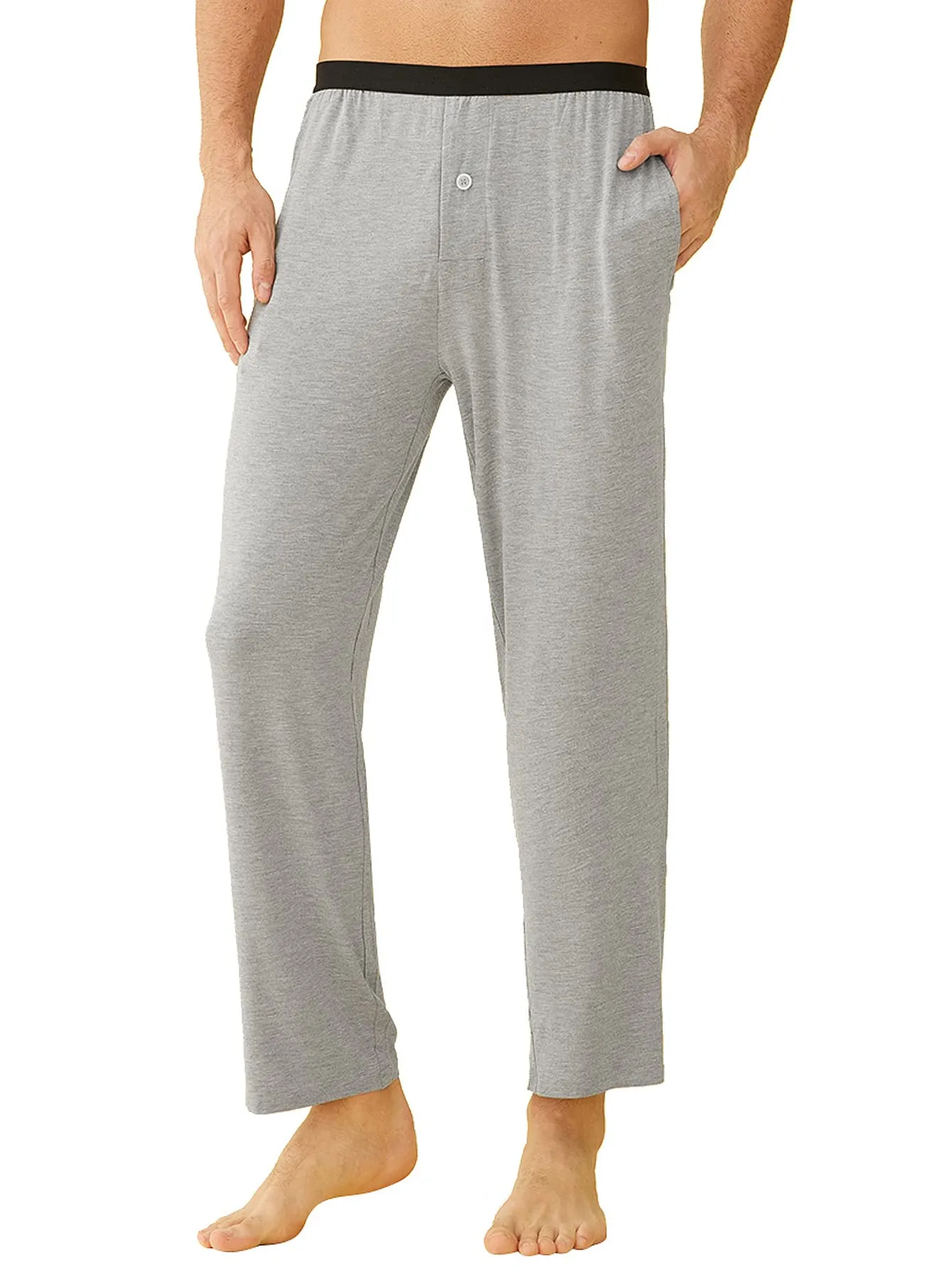 Men's Bamboo Viscose Pajama Bottoms Lounge Pants with Pockets