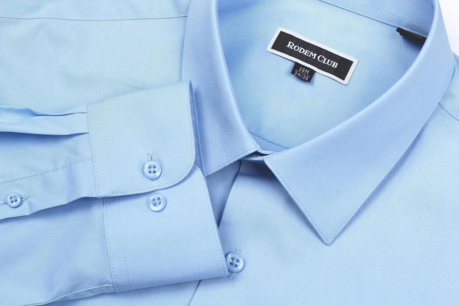 Men's Dress Shirt Regular Fit Long Sleeve Wrinkle-Resistant Business Formal Solid Button Down Shirts with Pocket