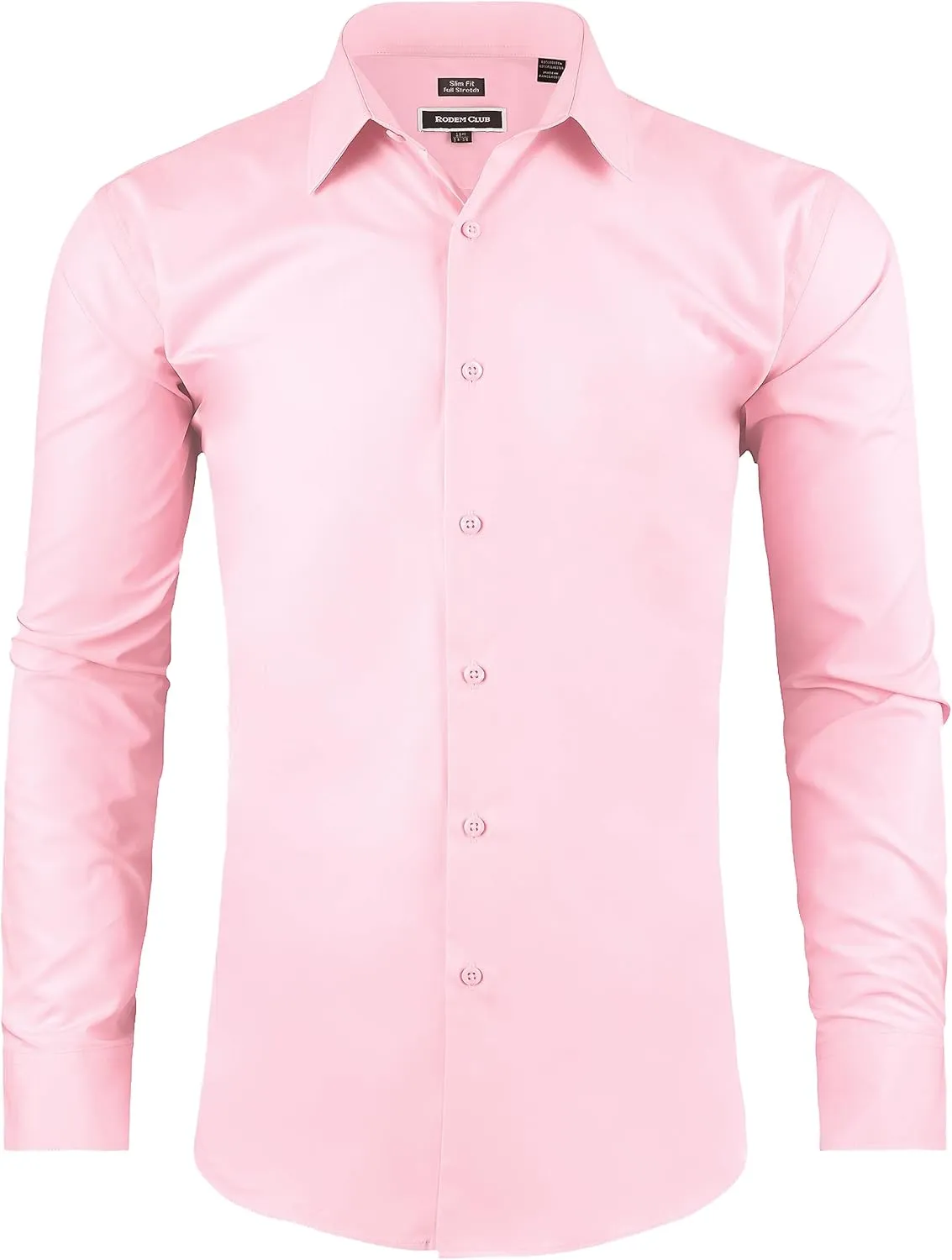 Men's Dress Shirt Slim Fit Long Sleeve Full Stretch Wrinkle-Resistant Business Casual Solid Button Down Shirts