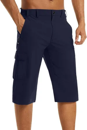 Mens Outdoor Thin Work Climbing Capris Quick Dry Lightweight 3/4 Hiking Walking Shorts Shorts ith Multi Pockets 2024 Fashion