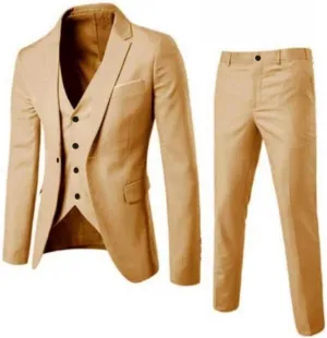 Men'S Suit Slim 3 Suit Business Wedding Party Jacket Vest & Pants Coat Shorts Men Travel Blazer for Men Wrinkle Suit