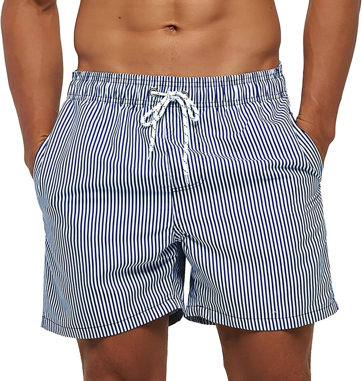 Mens Summer Printed Shorts Holiday Beach Vacation Lightweight Quick Drying Combat Pants Military Tactical Drawstring Bermuda