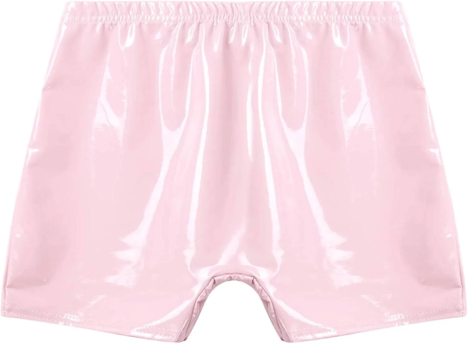 Mens Wetlook Patent Leather Bulge Pouch Panties Boxer Brief Hot Pants Swim Shorts Underwear