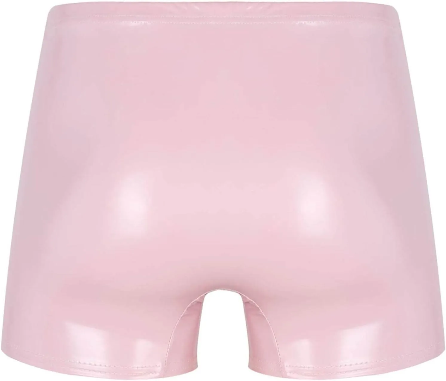 Mens Wetlook Patent Leather Bulge Pouch Panties Boxer Brief Hot Pants Swim Shorts Underwear