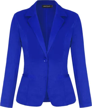 MINTLIMIT Women Long Sleeve Button Blazers Work Casual Office Notch Lapel Business Open Front Blazer Jacket with Pockets