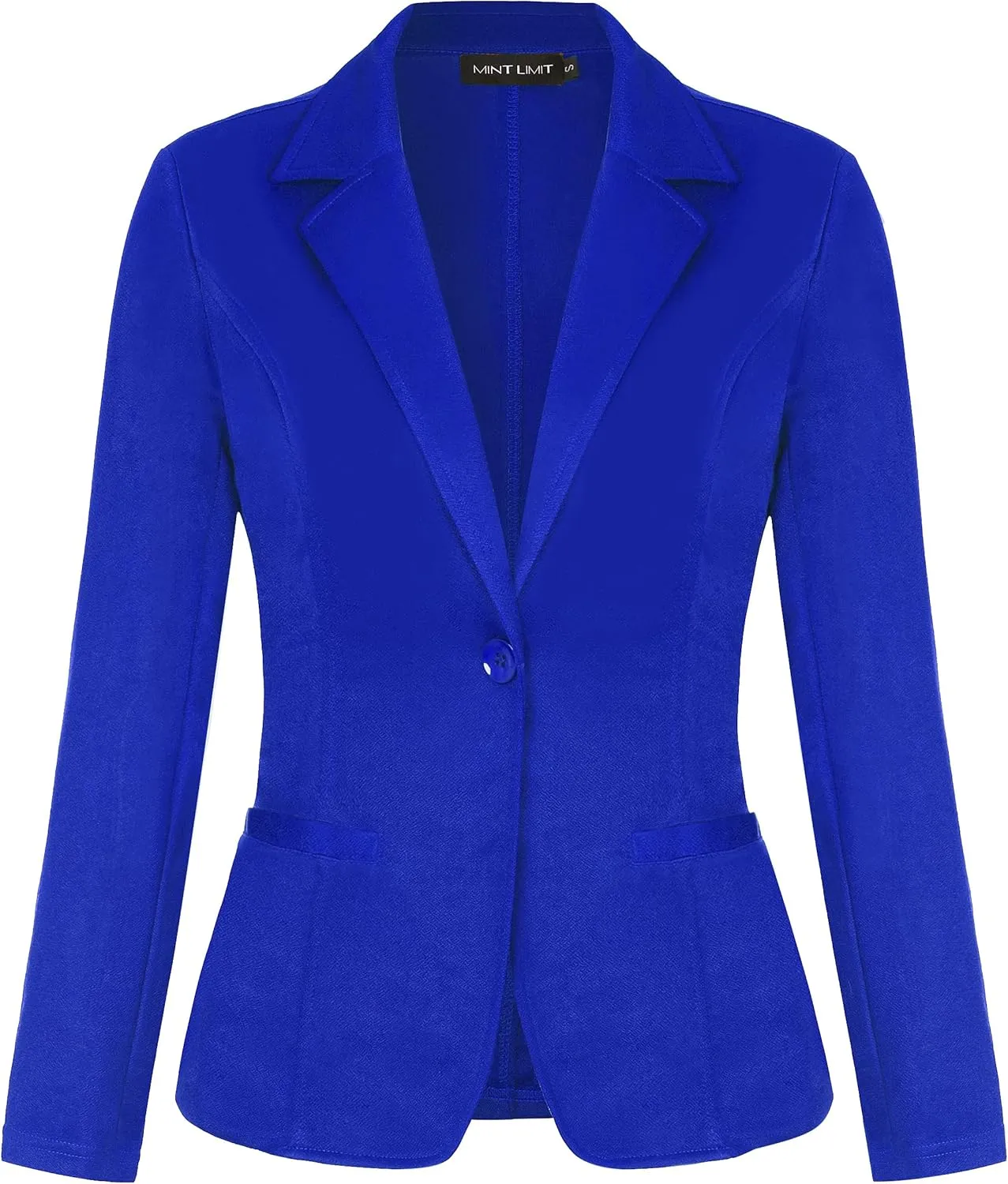 MINTLIMIT Women Long Sleeve Button Blazers Work Casual Office Notch Lapel Business Open Front Blazer Jacket with Pockets