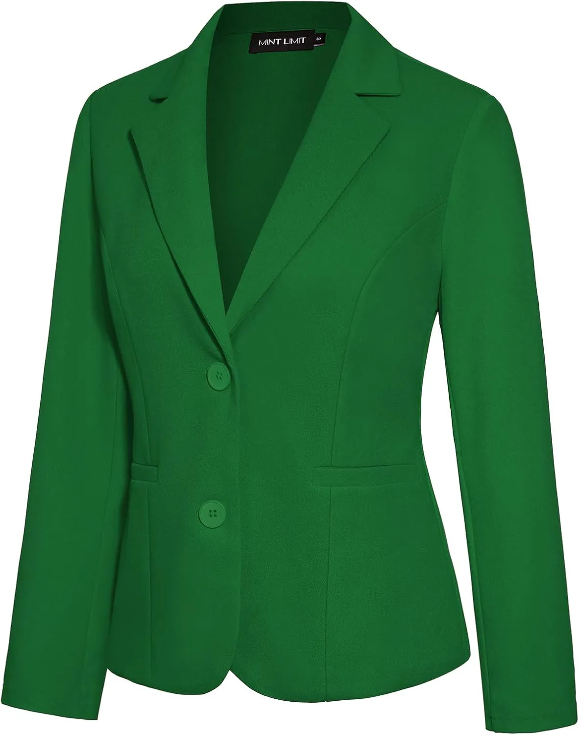 MINTLIMIT Women's Button Front Blazers Long Sleeve Lapel Stretch Casual Office Work Business Blazer Suit Jacket with Pockets