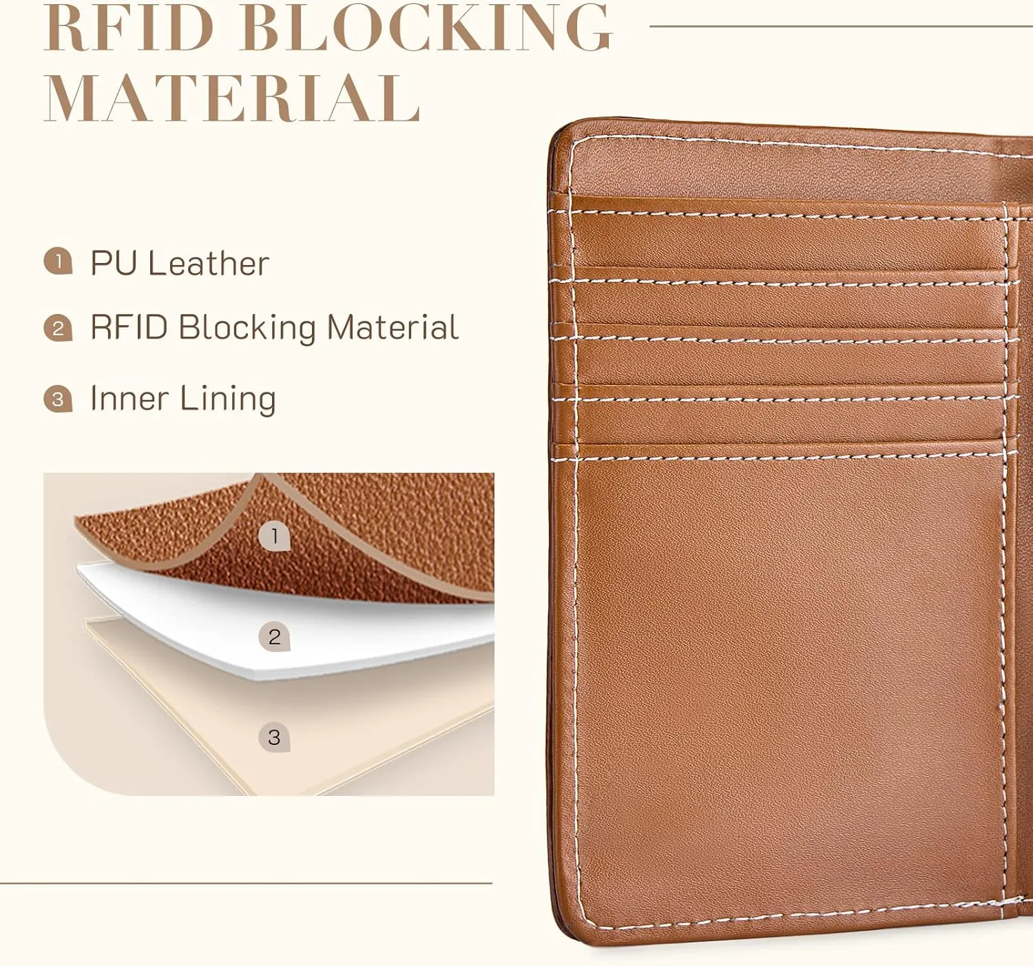 Missnine Small Wallet for Women RFID Compact Wallet Vegan Leather Bifold Ladies Wallet with Card Holder and Coin Purse