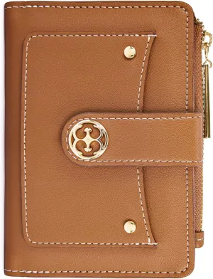 Missnine Small Wallet for Women RFID Compact Wallet Vegan Leather Bifold Ladies Wallet with Card Holder and Coin Purse
