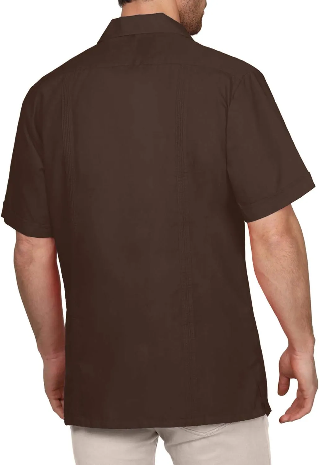 NE PEOPLE Men's Short Sleeve Cuban Guayabera Button Down Shirts Top S-4XL