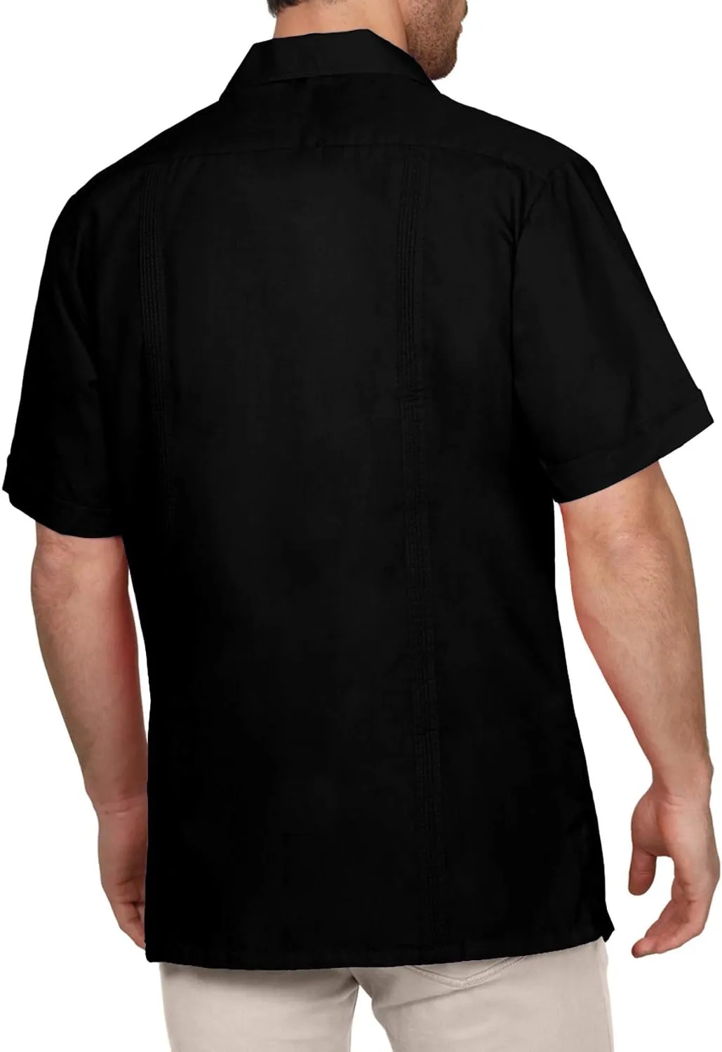 NE PEOPLE Men's Short Sleeve Cuban Guayabera Button Down Shirts Top S-4XL