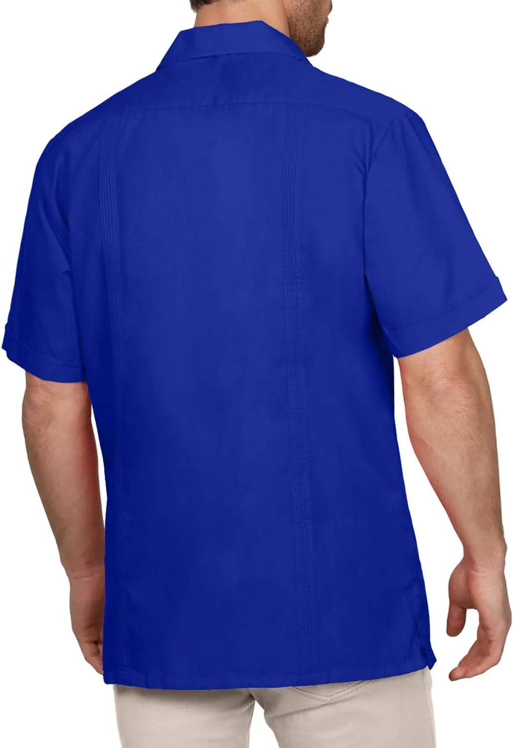 NE PEOPLE Men's Short Sleeve Cuban Guayabera Button Down Shirts Top S-4XL