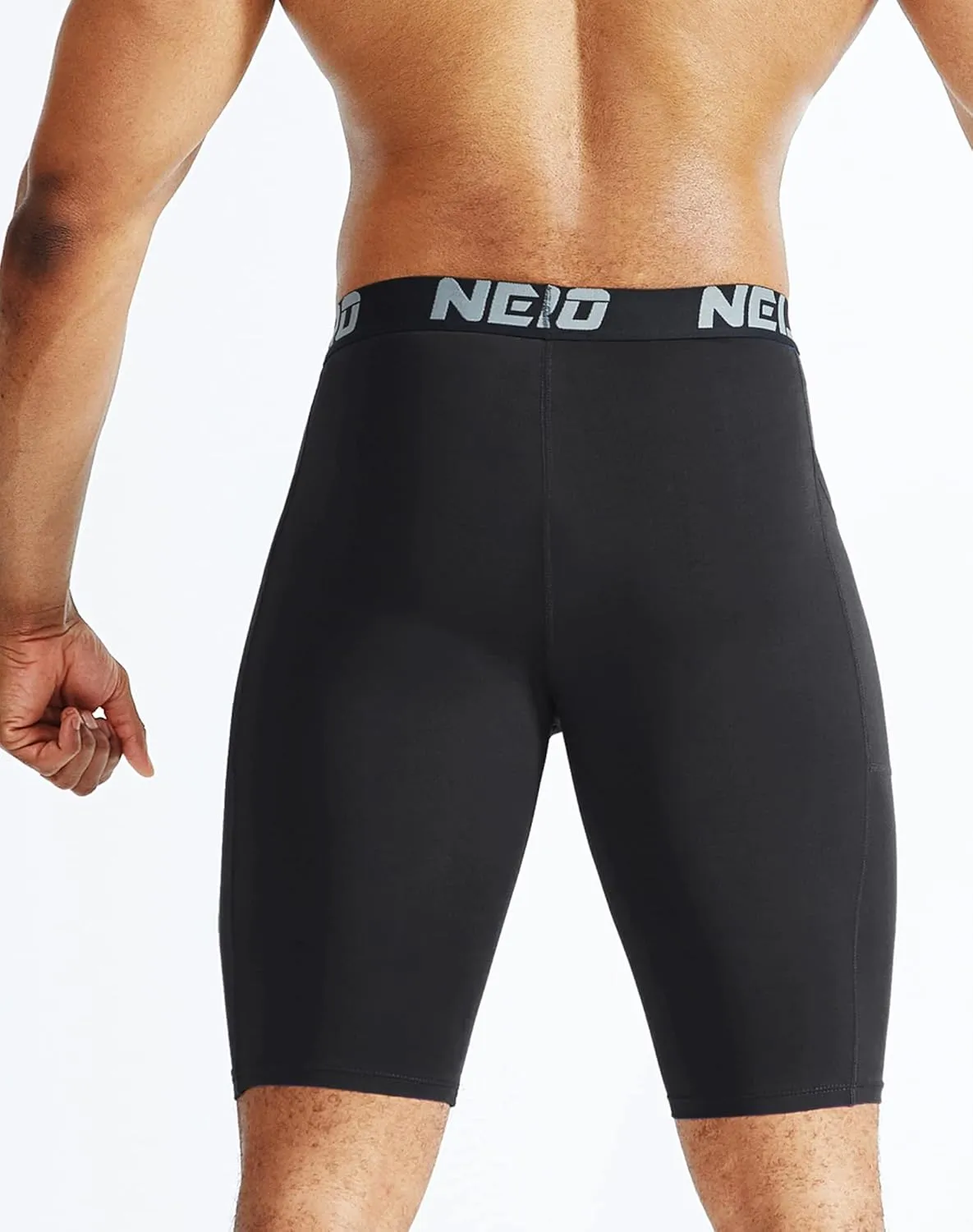 NELEUS Men's Compression Short with Pocket Dry Fit Yoga Running Shorts Pack of 3