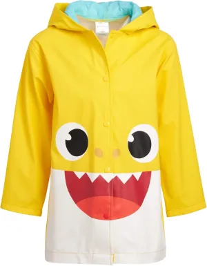 Nickelodeon Boys' Rain Jacket - Hooded Slicker Shell Raincoat: Baby Shark, Paw Patrol (Size: 4-7)