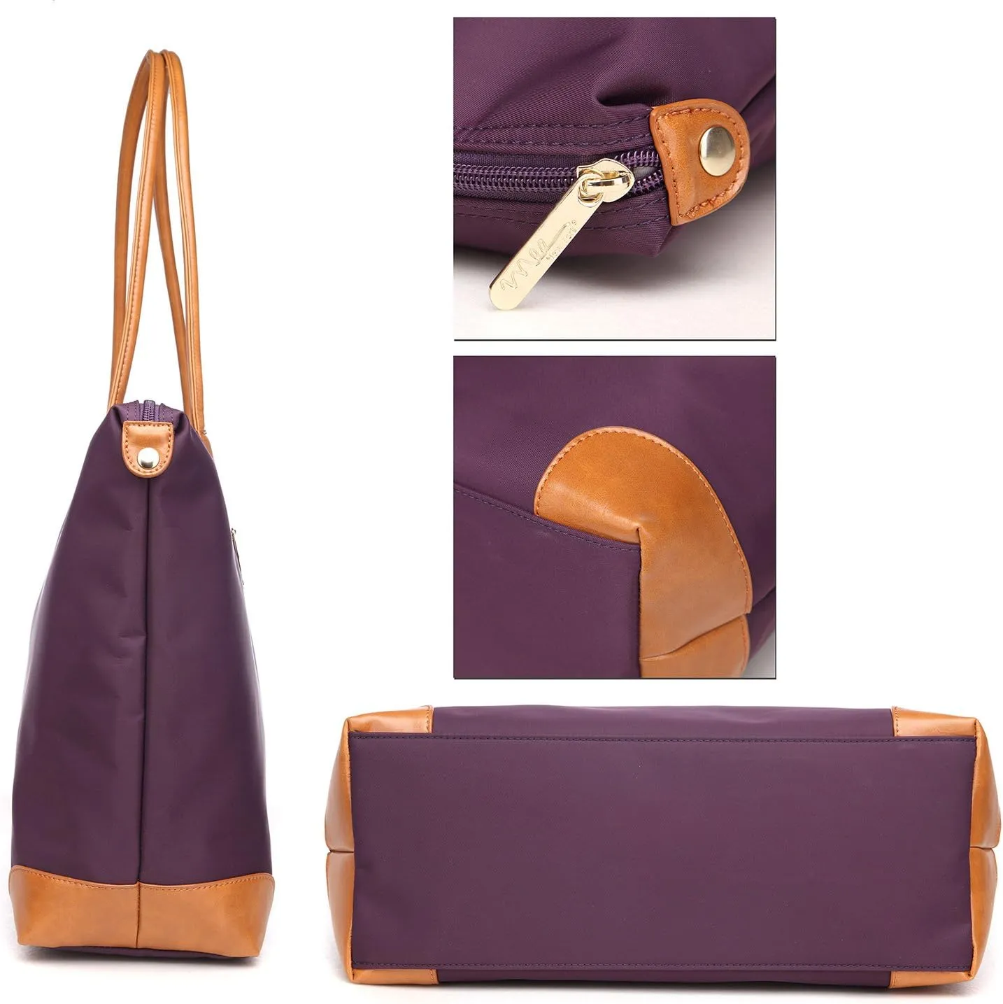 NNEE Water Resistance Nylon Tote Bag & Multiple Pocket Design
