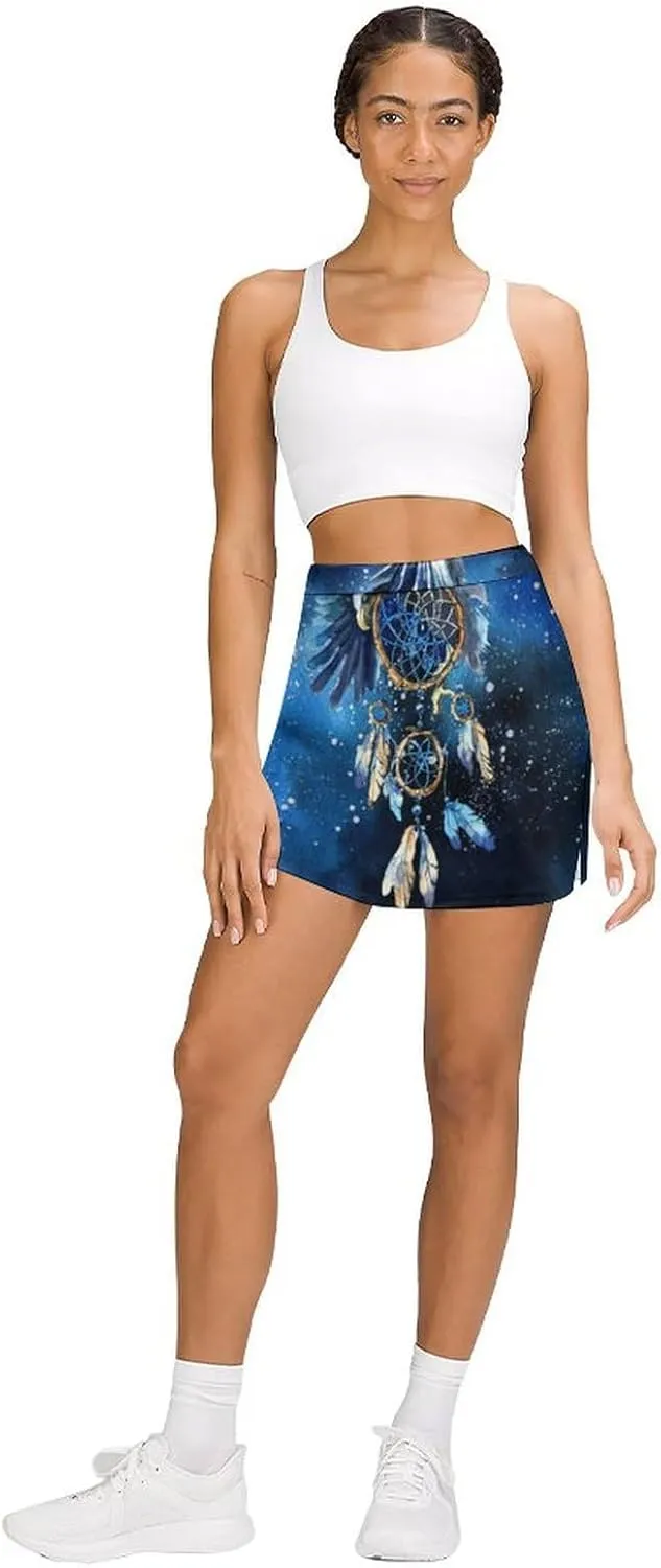 Nugier Women Yoga Skirt, High Waist A-line Dress Trouser, Running Shorts(S-4XL)
