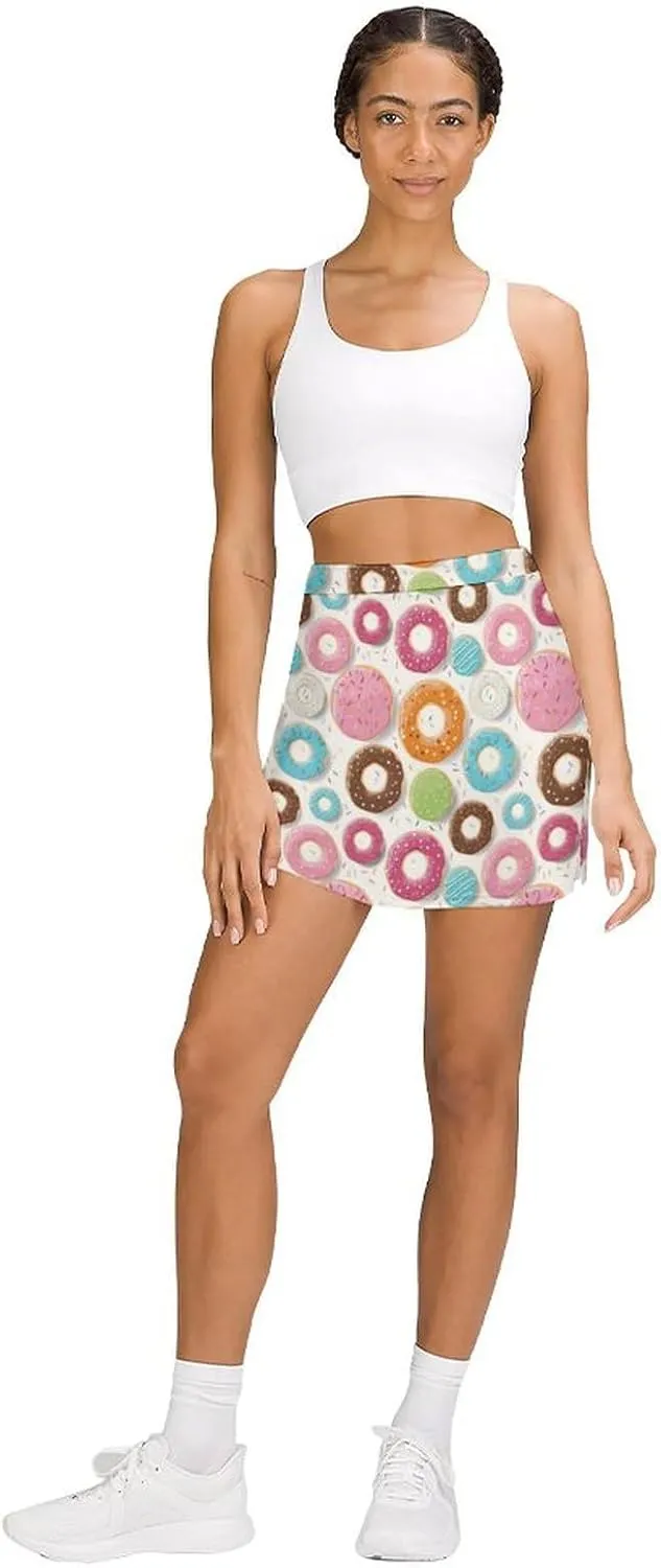 Nugier Women Yoga Skirt, High Waist A-line Dress Trouser, Running Shorts(S-4XL)