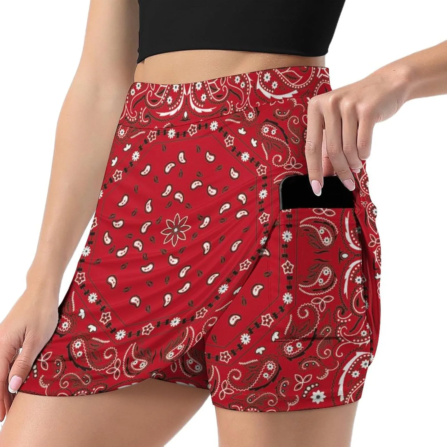Nugier Women Yoga Skirt, High Waist A-line Dress Trouser, Running Shorts(S-4XL)
