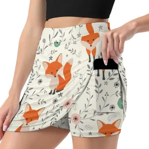 Nugier Women Yoga Skirt, High Waist A-line Dress Trouser, Running Shorts(S-4XL)