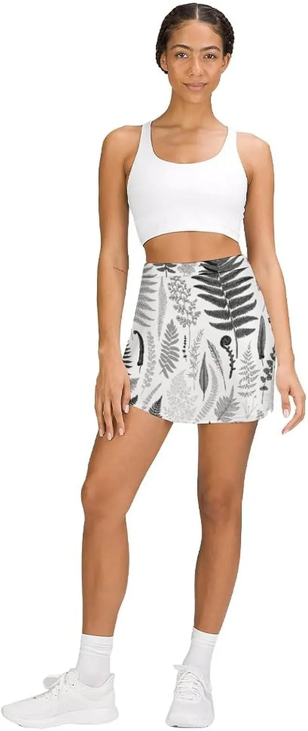 Nugier Women Yoga Skirt, High Waist A-line Dress Trouser, Running Shorts(S-4XL)