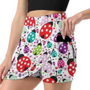 Nugier Women Yoga Skirt, High Waist A-line Dress Trouser, Running Shorts(S-4XL)