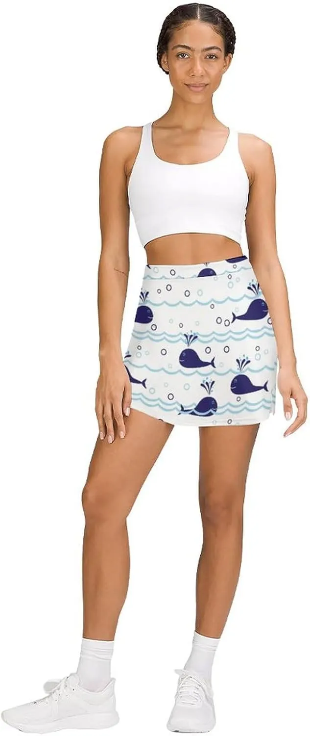 Nugier Women Yoga Skirt, High Waist A-line Dress Trouser, Running Shorts(S-4XL)