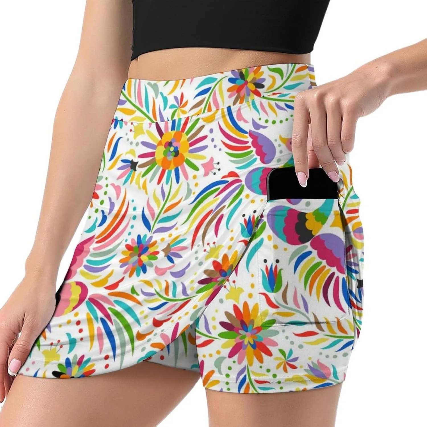 Nugier Women Yoga Skirt, High Waist A-line Dress Trouser, Running Shorts(S-4XL)