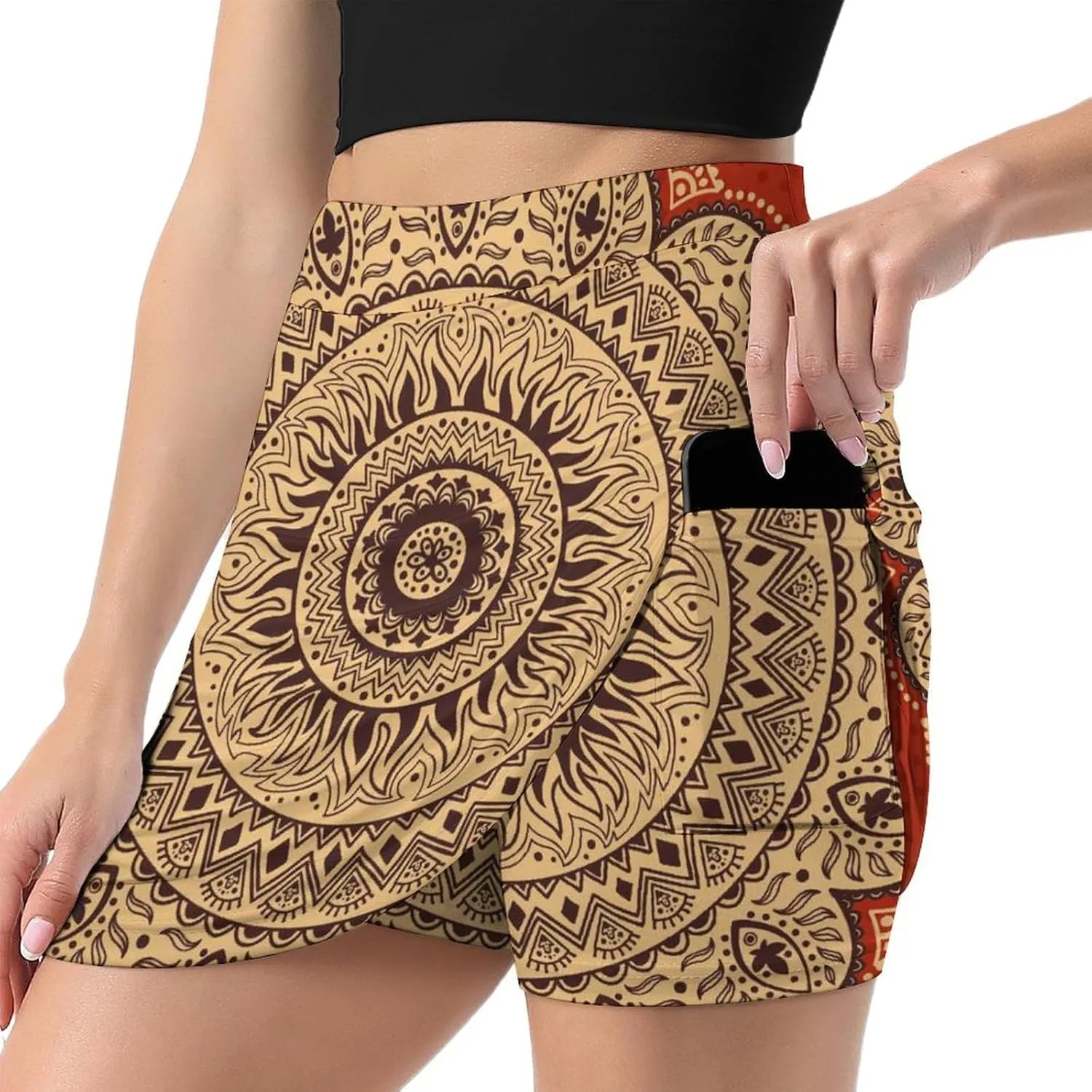 Nugier Women Yoga Skirt, High Waist A-line Dress Trouser, Running Shorts(S-4XL)