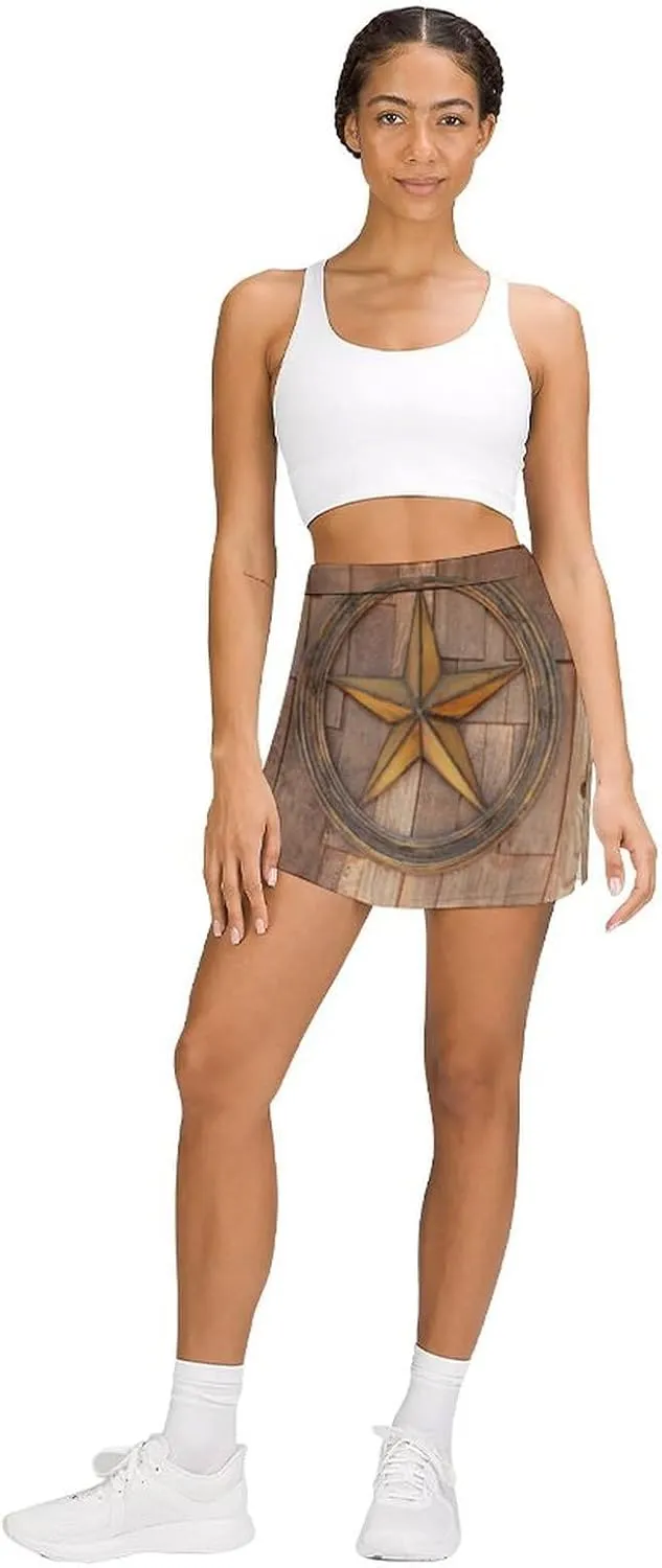 Nugier Women Yoga Skirt, High Waist A-line Dress Trouser, Running Shorts(S-4XL)