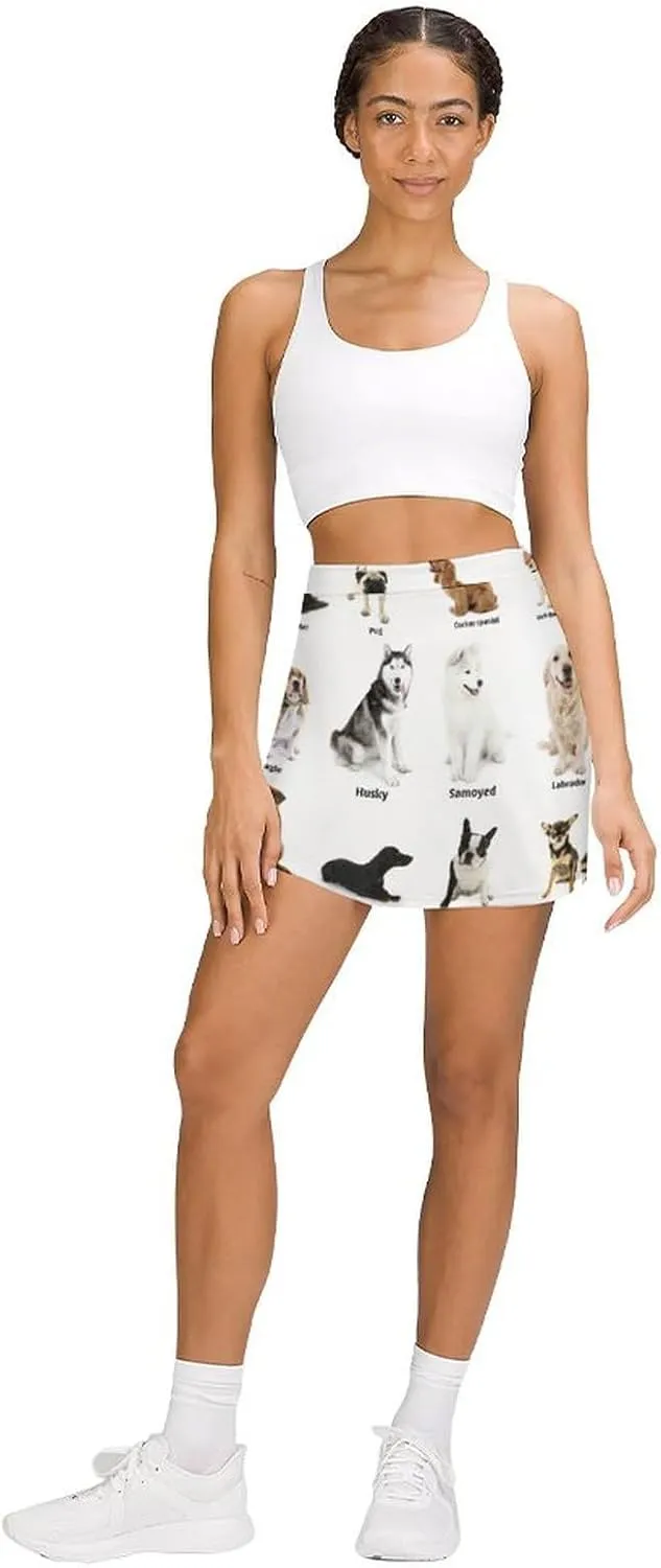 Nugier Women Yoga Skirt, High Waist A-line Dress Trouser, Running Shorts(S-4XL)