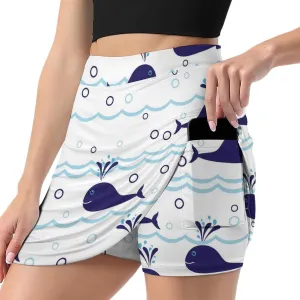 Nugier Women Yoga Skirt, High Waist A-line Dress Trouser, Running Shorts(S-4XL)