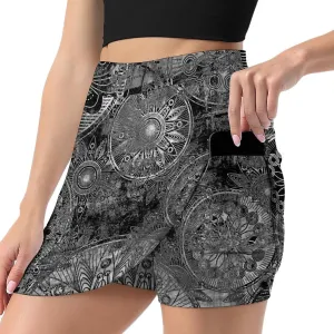 Nugier Women Yoga Skirt, High Waist A-line Dress Trouser, Running Shorts(S-4XL)