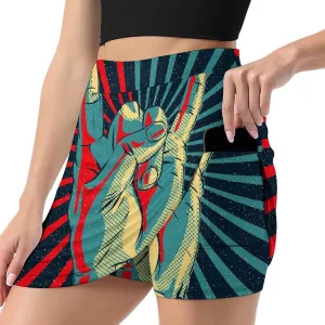 Nugier Women Yoga Skirt, High Waist A-line Dress Trouser, Running Shorts(S-4XL)