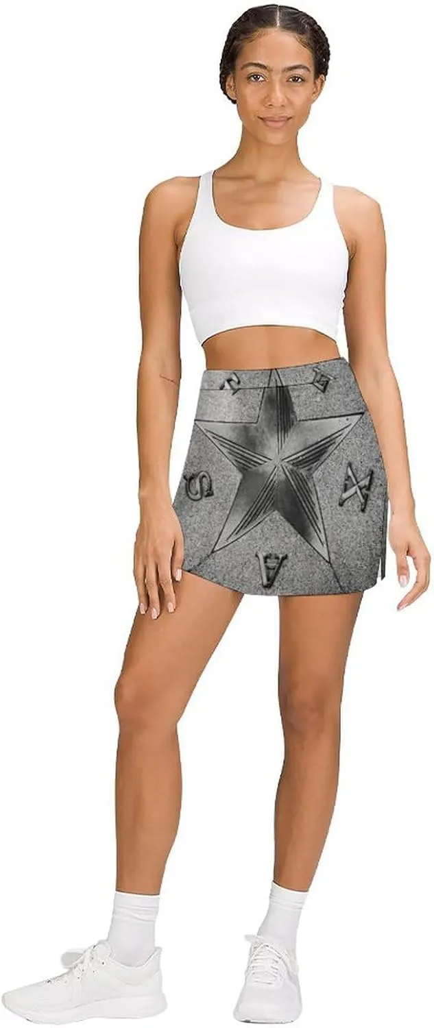 Nugier Women Yoga Skirt, High Waist A-line Dress Trouser, Running Shorts(S-4XL)