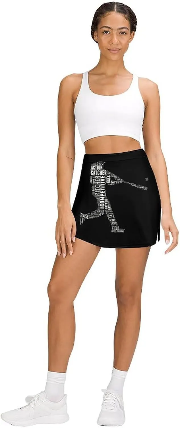 Nugier Women Yoga Skirt, High Waist A-line Dress Trouser, Running Shorts(S-4XL)