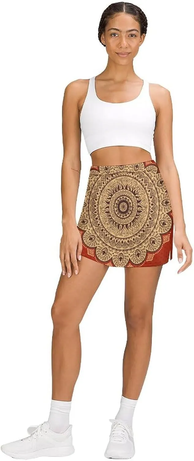 Nugier Women Yoga Skirt, High Waist A-line Dress Trouser, Running Shorts(S-4XL)