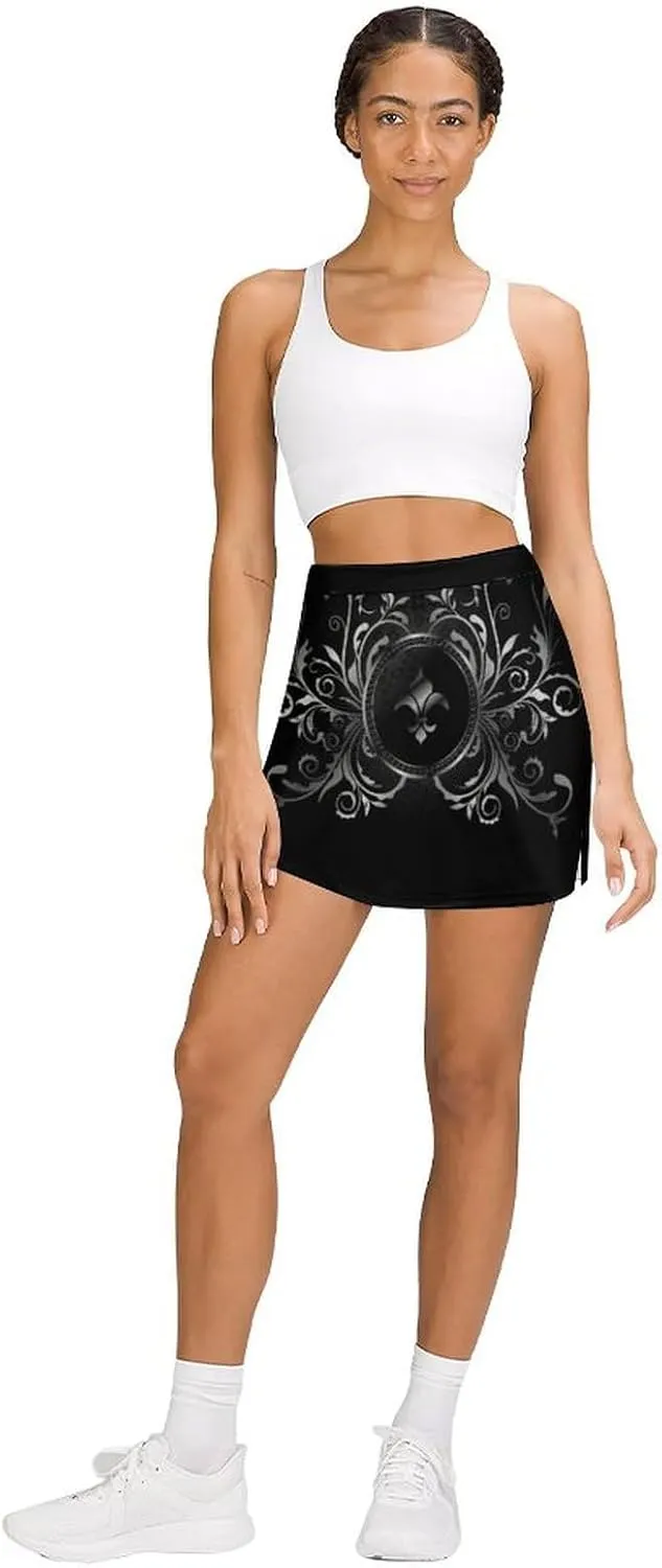 Nugier Women Yoga Skirt, High Waist A-line Dress Trouser, Running Shorts(S-4XL)