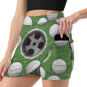 Nugier Women Yoga Skirt, High Waist A-line Dress Trouser, Running Shorts(S-4XL)
