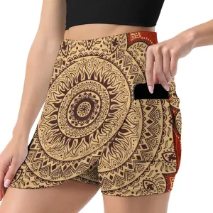 Nugier Women Yoga Skirt, High Waist A-line Dress Trouser, Running Shorts(S-4XL)