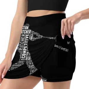 Nugier Women Yoga Skirt, High Waist A-line Dress Trouser, Running Shorts(S-4XL)
