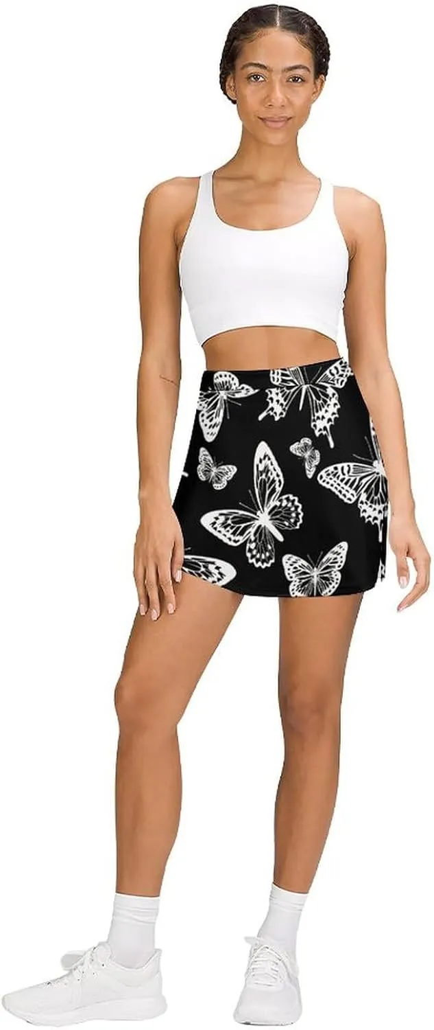 Nugier Women Yoga Skirt, High Waist A-line Dress Trouser, Running Shorts(S-4XL)