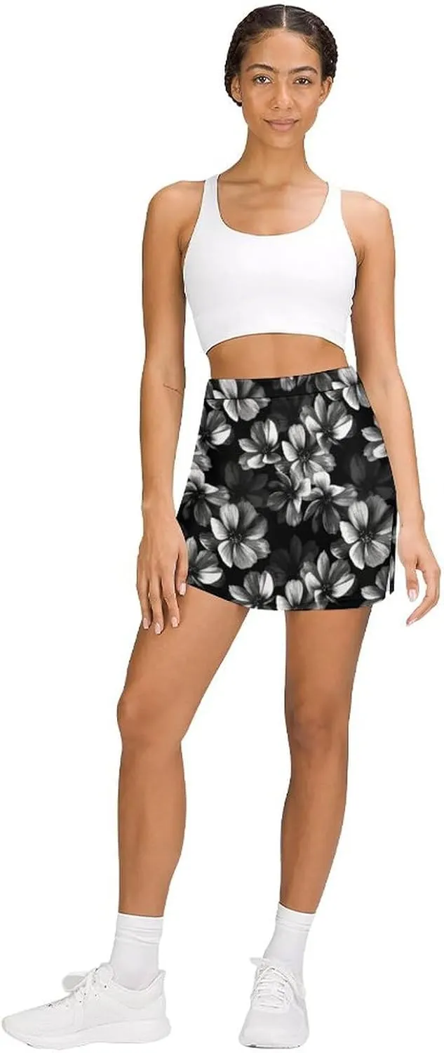 Nugier Women Yoga Skirt, High Waist A-line Dress Trouser, Running Shorts(S-4XL)