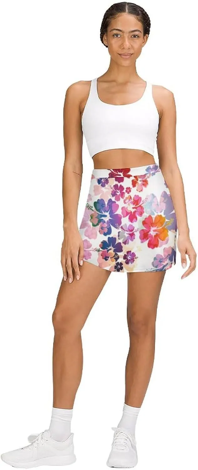 Nugier Women Yoga Skirt, High Waist A-line Dress Trouser, Running Shorts(S-4XL)
