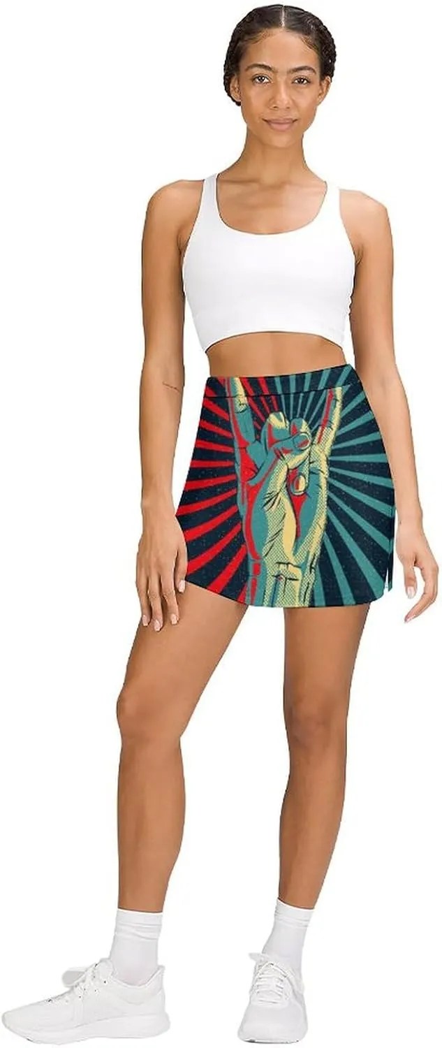 Nugier Women Yoga Skirt, High Waist A-line Dress Trouser, Running Shorts(S-4XL)