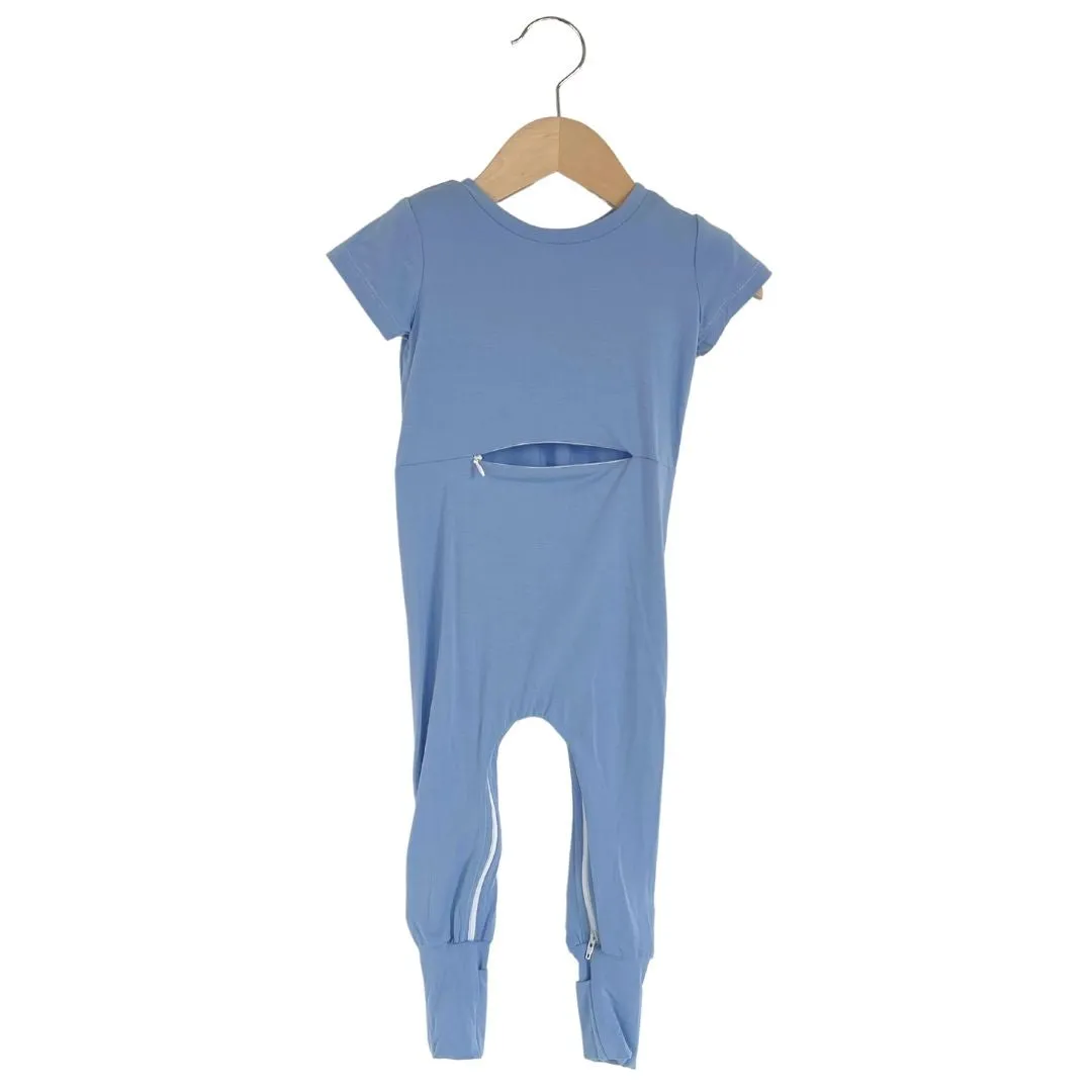 Ocean Bamboo Lyocell Romper with G-Tube Access
