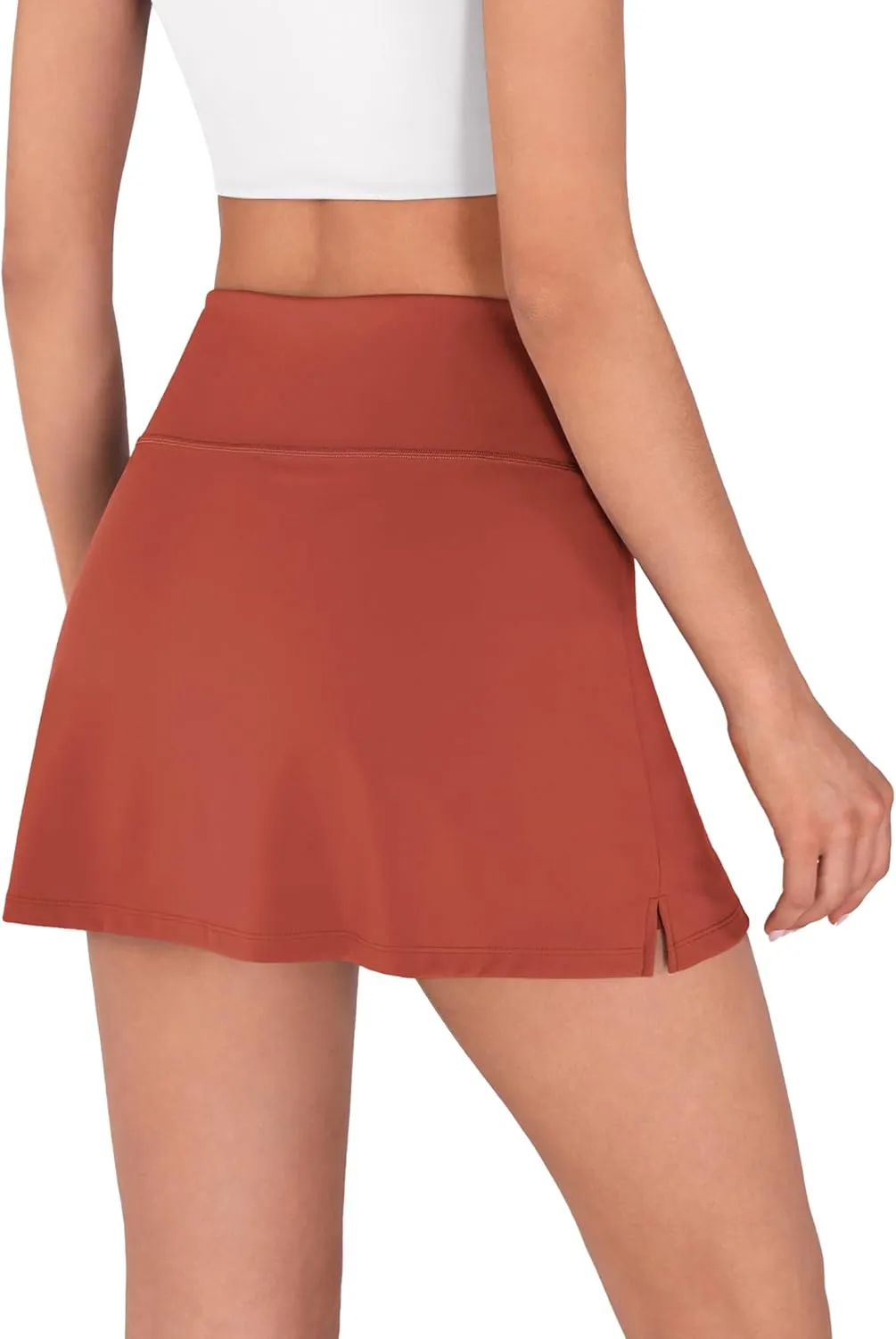 ODODOS Women's Athletic Tennis Skorts with Pockets Built-in Shorts Golf Active Skirts for Sports Running Gym Training
