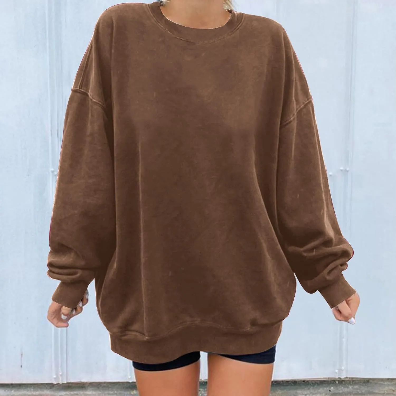 Oversized Long Sleeve Crewneck Sweatshirts For Teen Girls Fall Fashion Womens Pullover Tops Casual Loose y2k Clothes